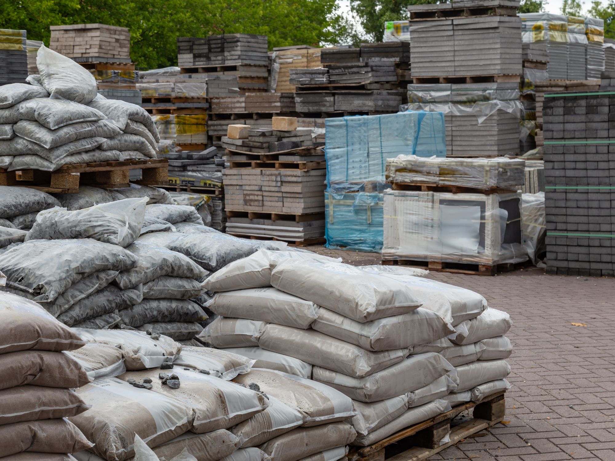 An image showing a materials yard.