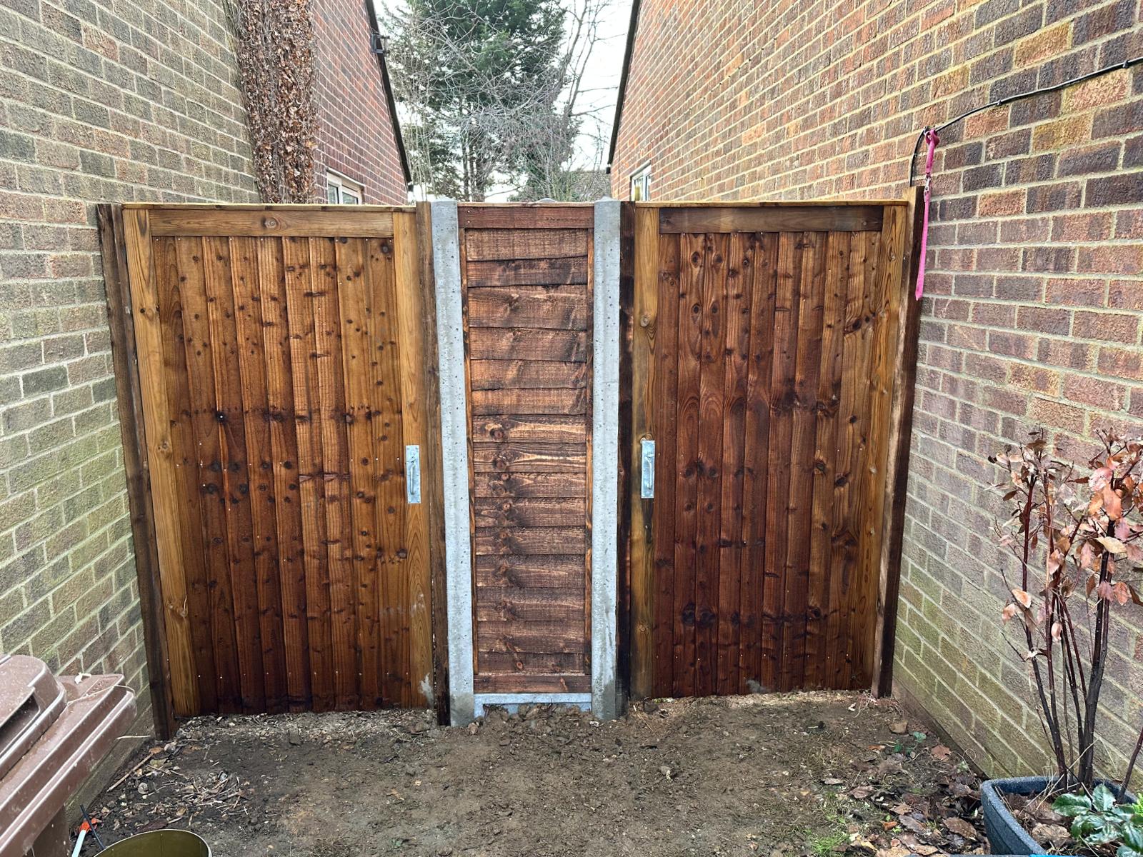 An image showing 2 new gates installed.