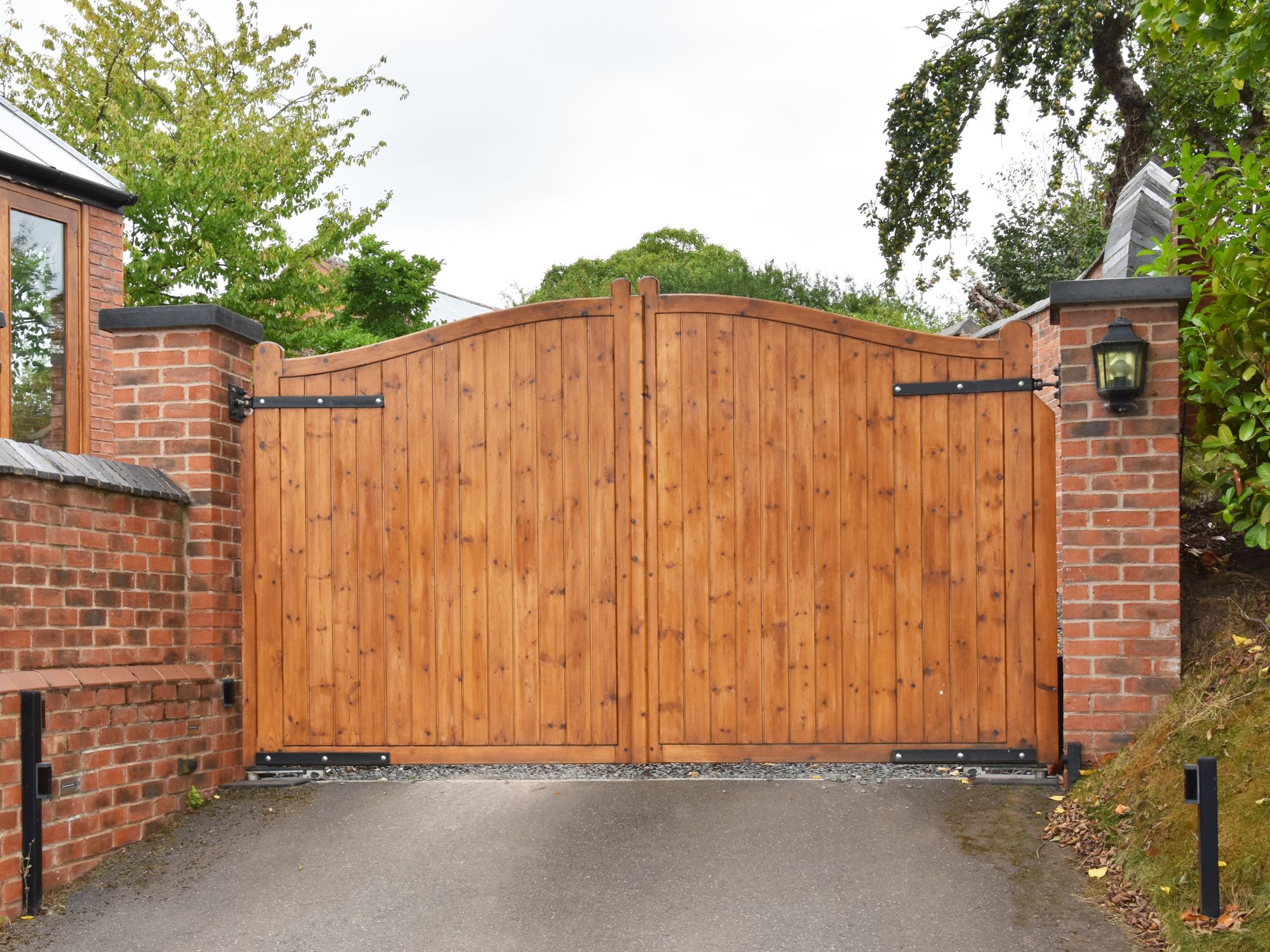 Large driveway entrance gates